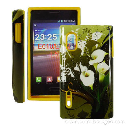 Water Transfer Printing PC+Silicone Cover for LG L5